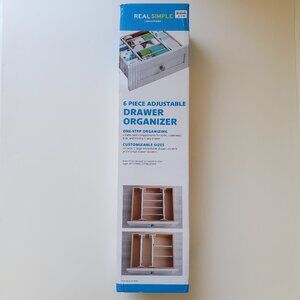 Real Simple 6-Piece Adjustable Drawer Organizer in Original Box